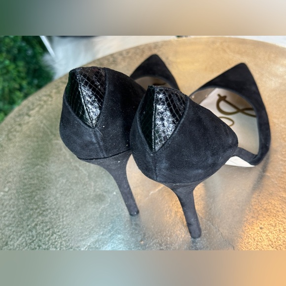 Black Suede Sam Edelman Delilah d’Orsay Pumps - Picture 2 of 9